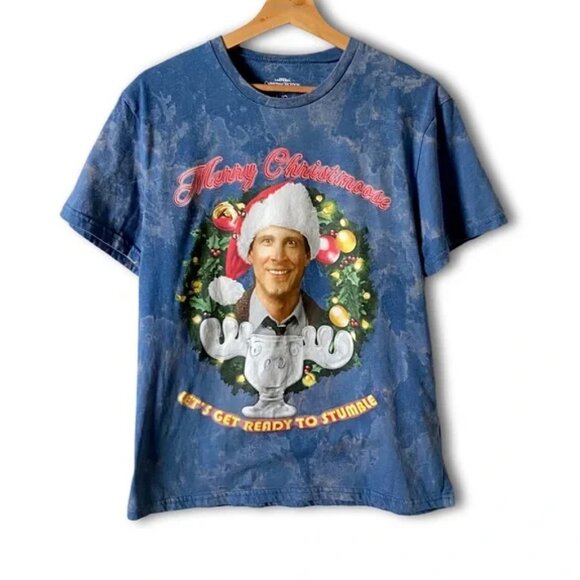 Custom Bleached National Lampoon's Christmas Vacation Men's Graphic T-Shirt - Picture 1 of 4